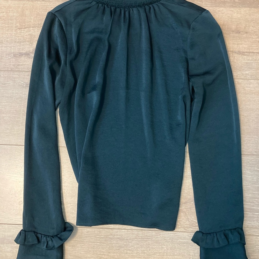 Silky green blouse